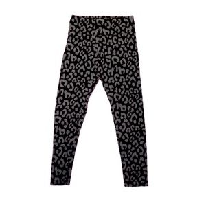 Justice Black and Gray Cheetah Print Leggings for Girls
